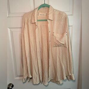 We the Free Hidden Valley Oversized Draped Button Down Shirt size medium